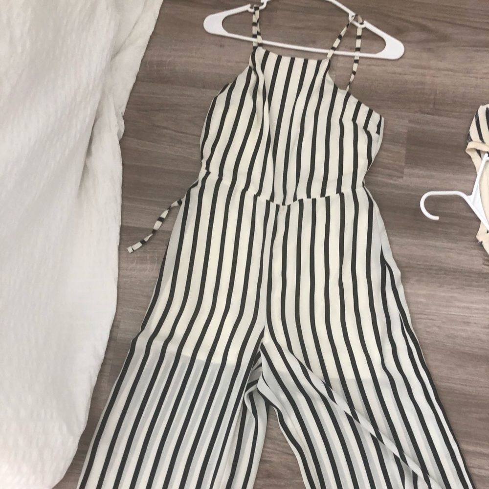 Striped Capri romper